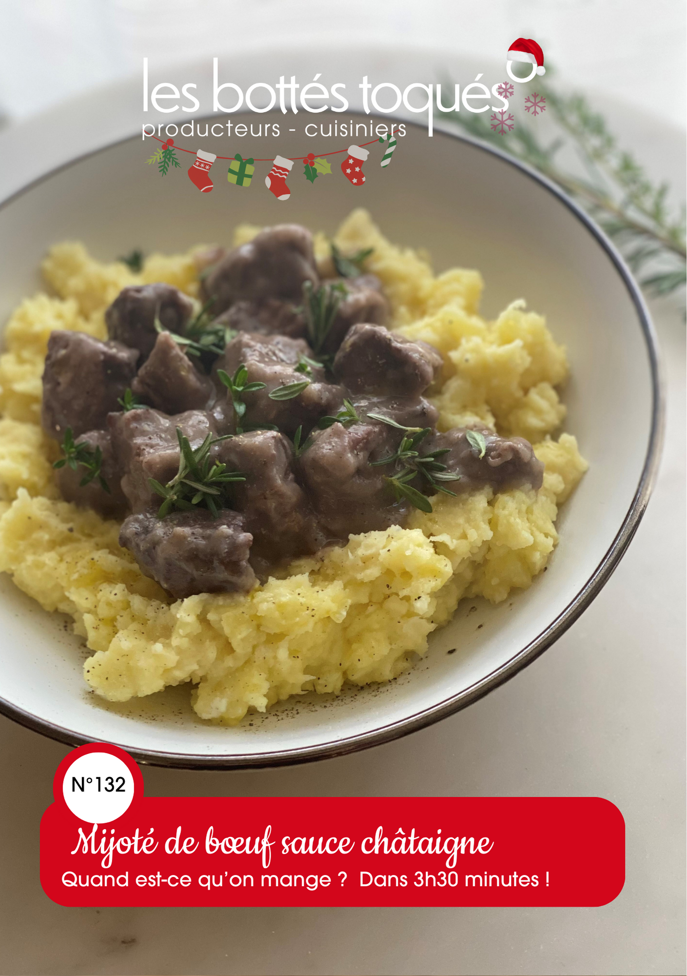 recettes de Noël Ragout de bœuf sauce châtaigne