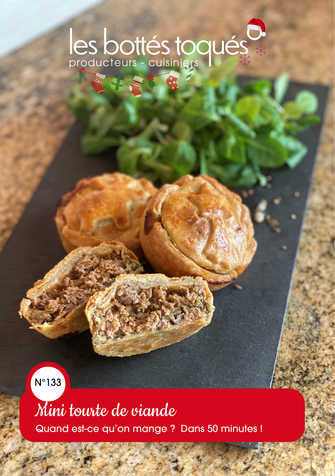 recette de Noël Mini tourte de viande