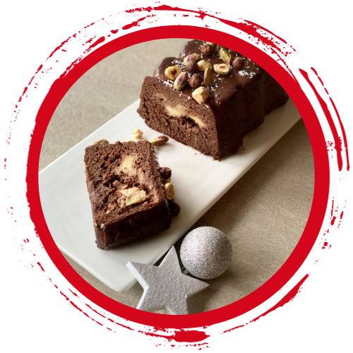 recette de Noël Bûche facile choco pomme